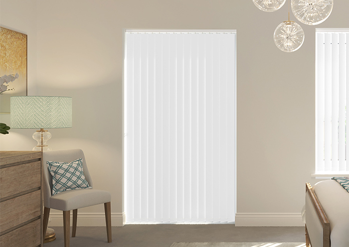 Toulouse (Blackout), Textured White - Vertical Blind - Image 6